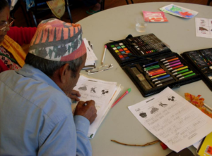 Elder from Bhutan learning English