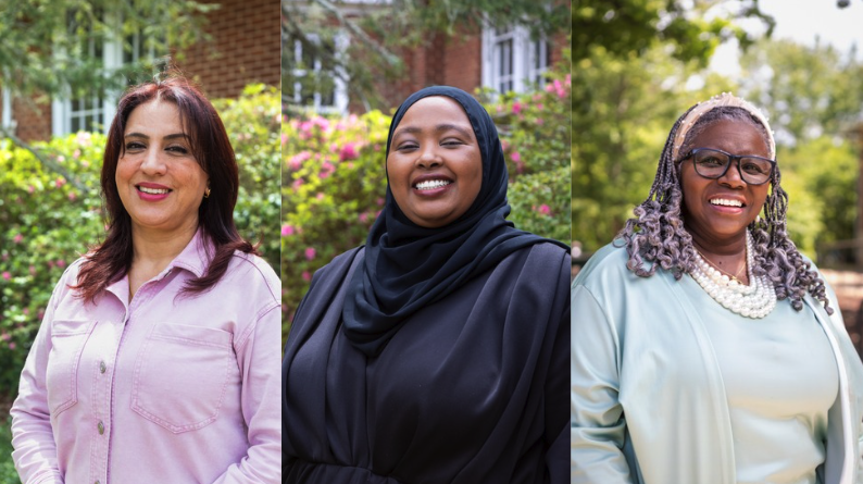 From left to right: Zainab Saeedi, Program Facilitator; Faria Salat, Youth Coordinator; and Robbie Barnes, Craft Instructor.